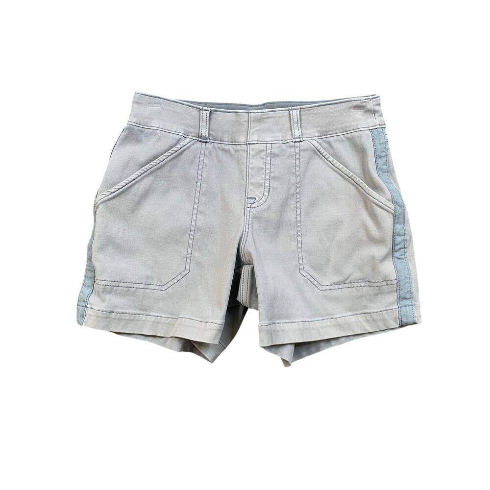 Spanx Shorts Womens XS/S Quicksilver Cotton Blend Stretch Twill Patch Pocket